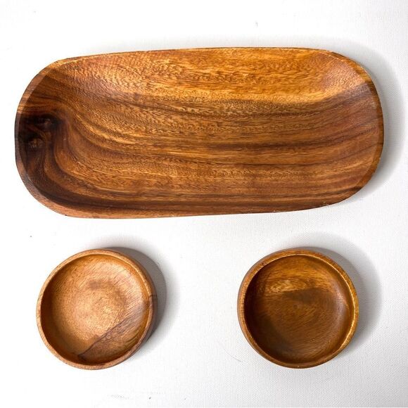 Beekman Home Acacia Appetizer Serving Set NWOT - Picture 2 of 6